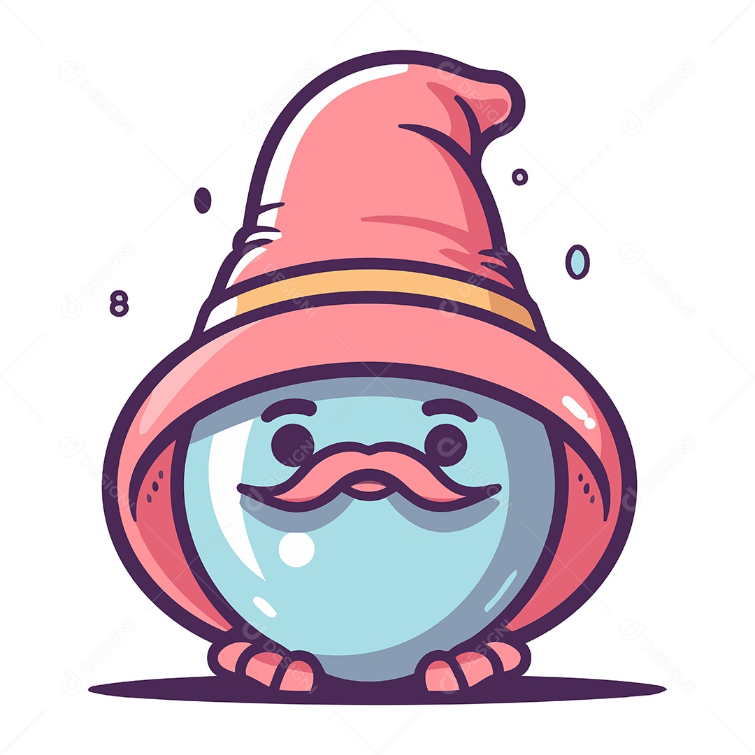 Boneco de Neve com Chapéu Ilustração Vetor EPS