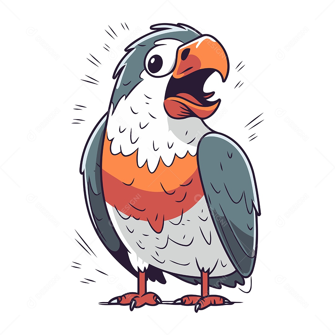 Águia de Desenho Animado Ilustração Vetor EPS