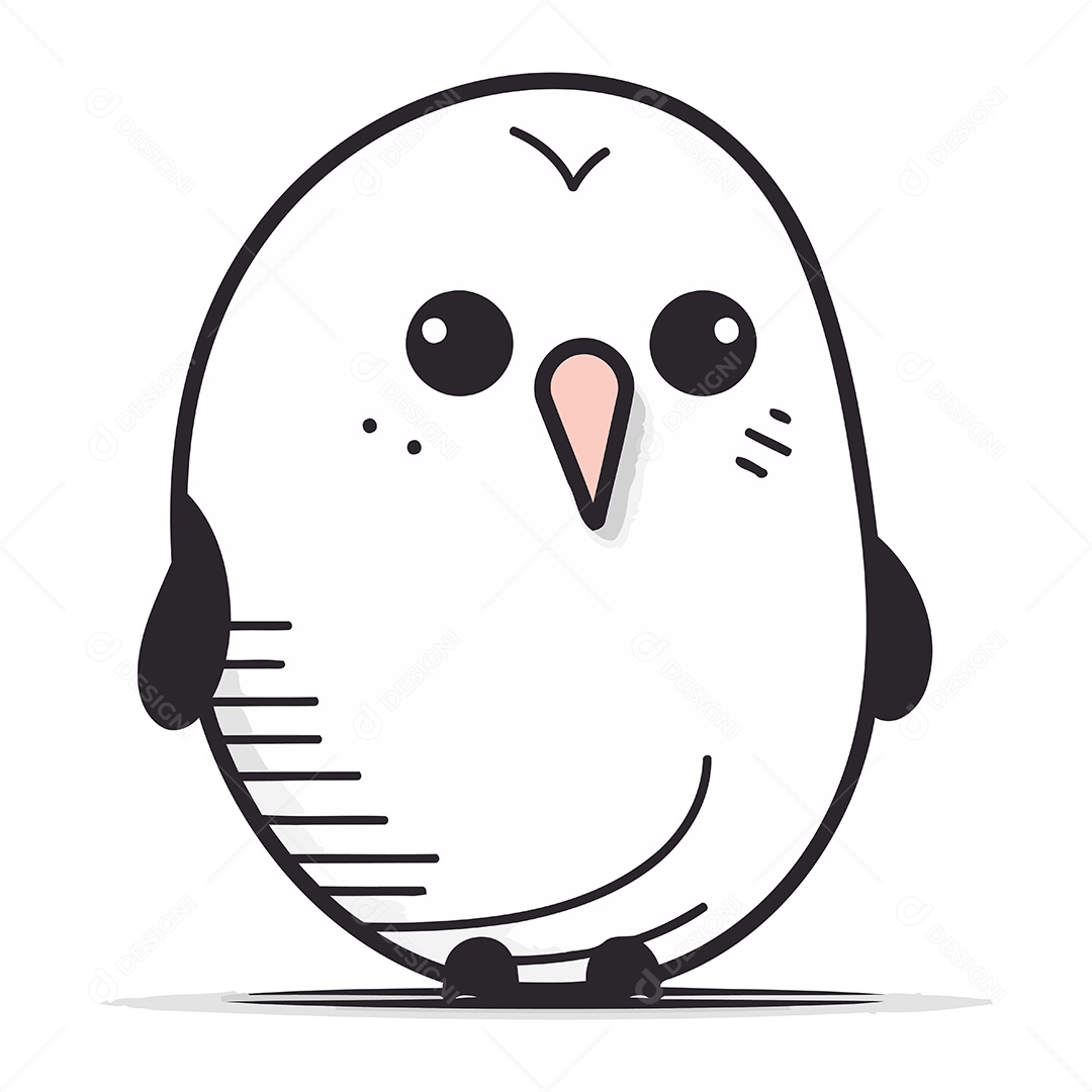 Pinguim de Desenho Animado Ilustração Vetor EPS