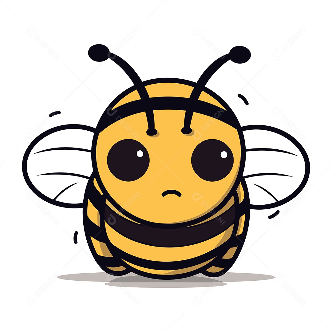 Abelha de Desenho Animado Ilustração Vetor EPS