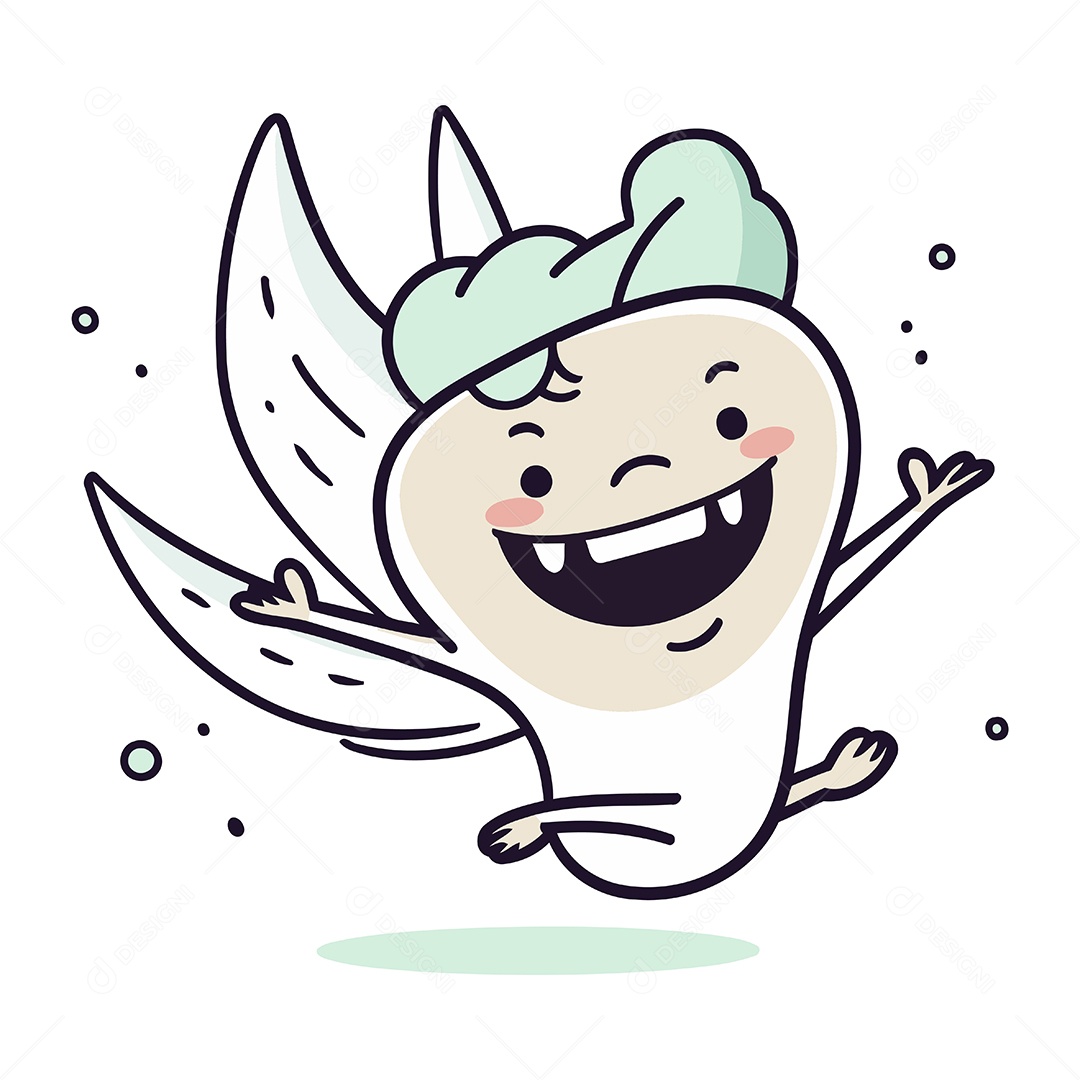 Fantasma Fofo de Desenho Animado Ilustração Vetor EPS