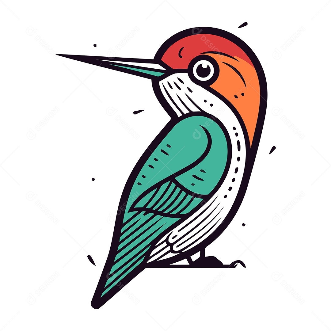 Pica Pau de Desenho Animado Ilustração Vetor EPS