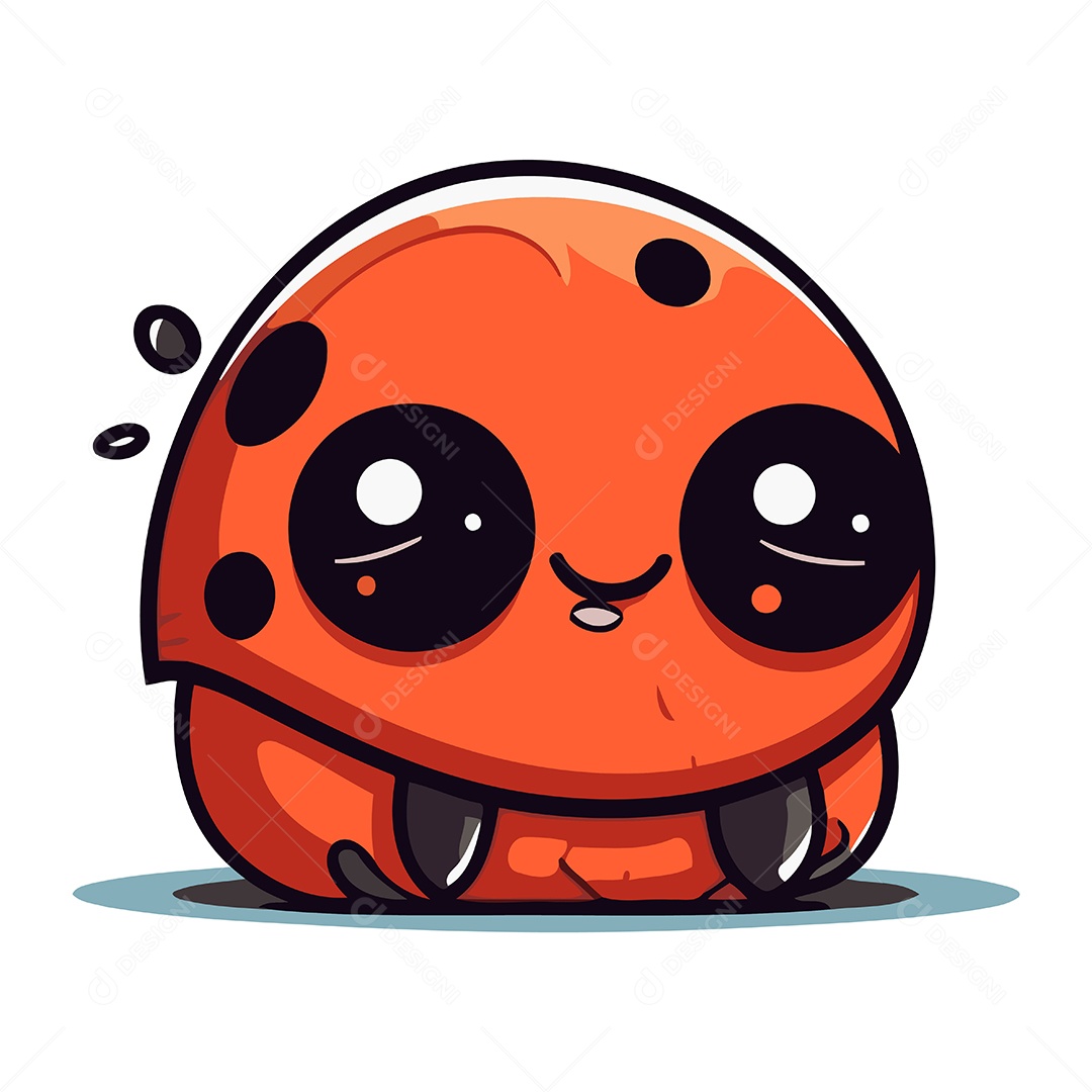 Joaninha de Desenho Animado Ilustração Vetor EPS