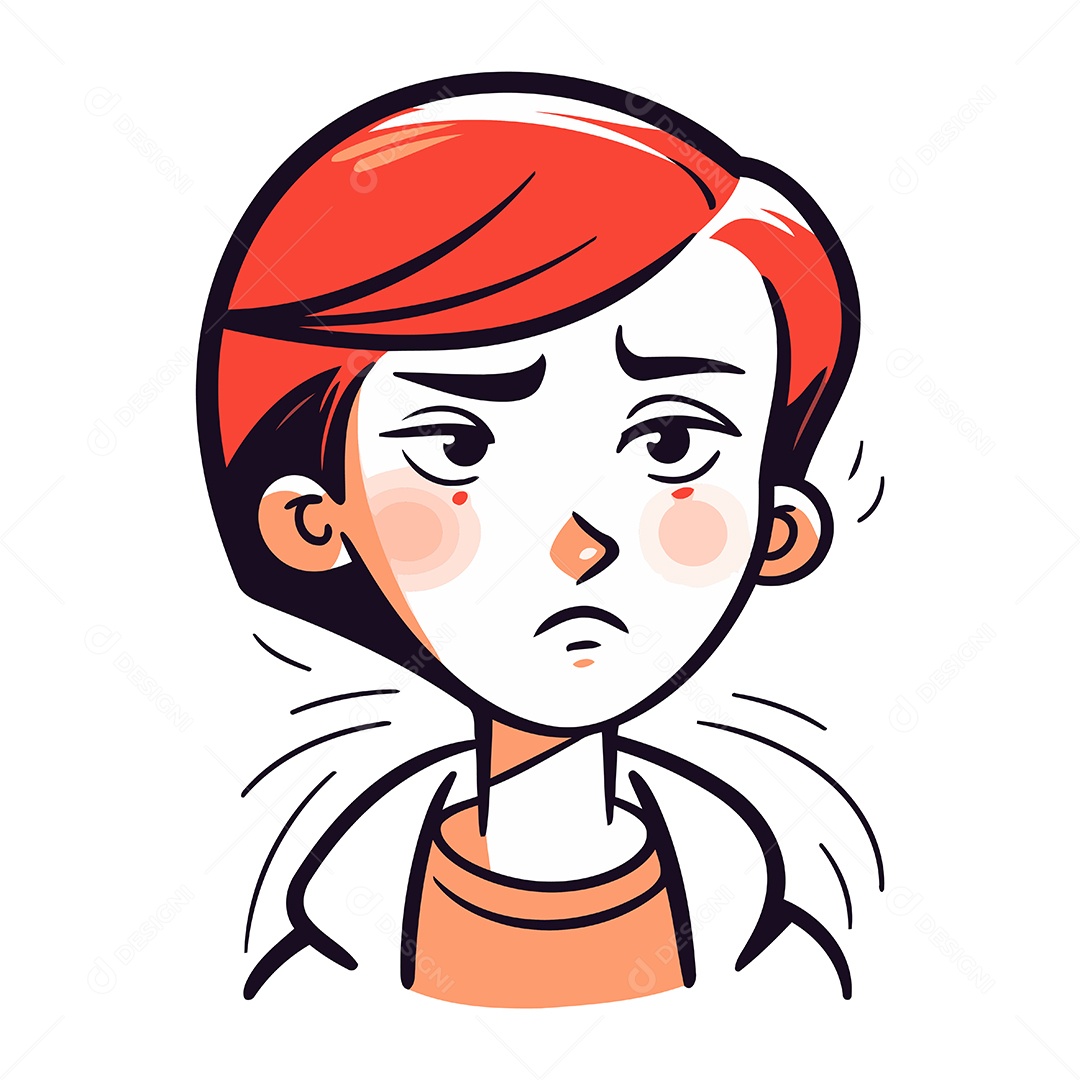 Adolescente de Desenho Animado Ilustração Vetor EPS