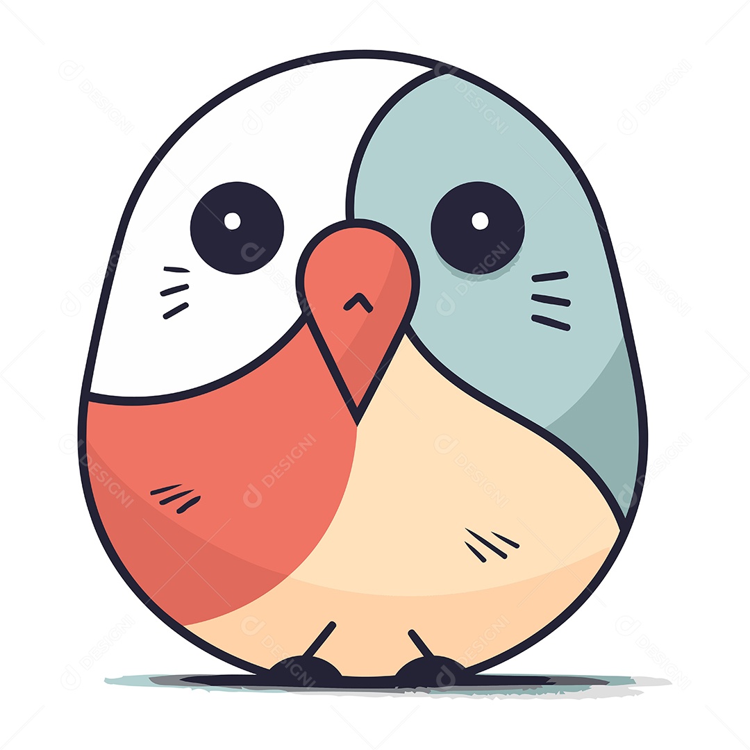 Passarinho de Desenho Animado Ilustração Vetor EPS