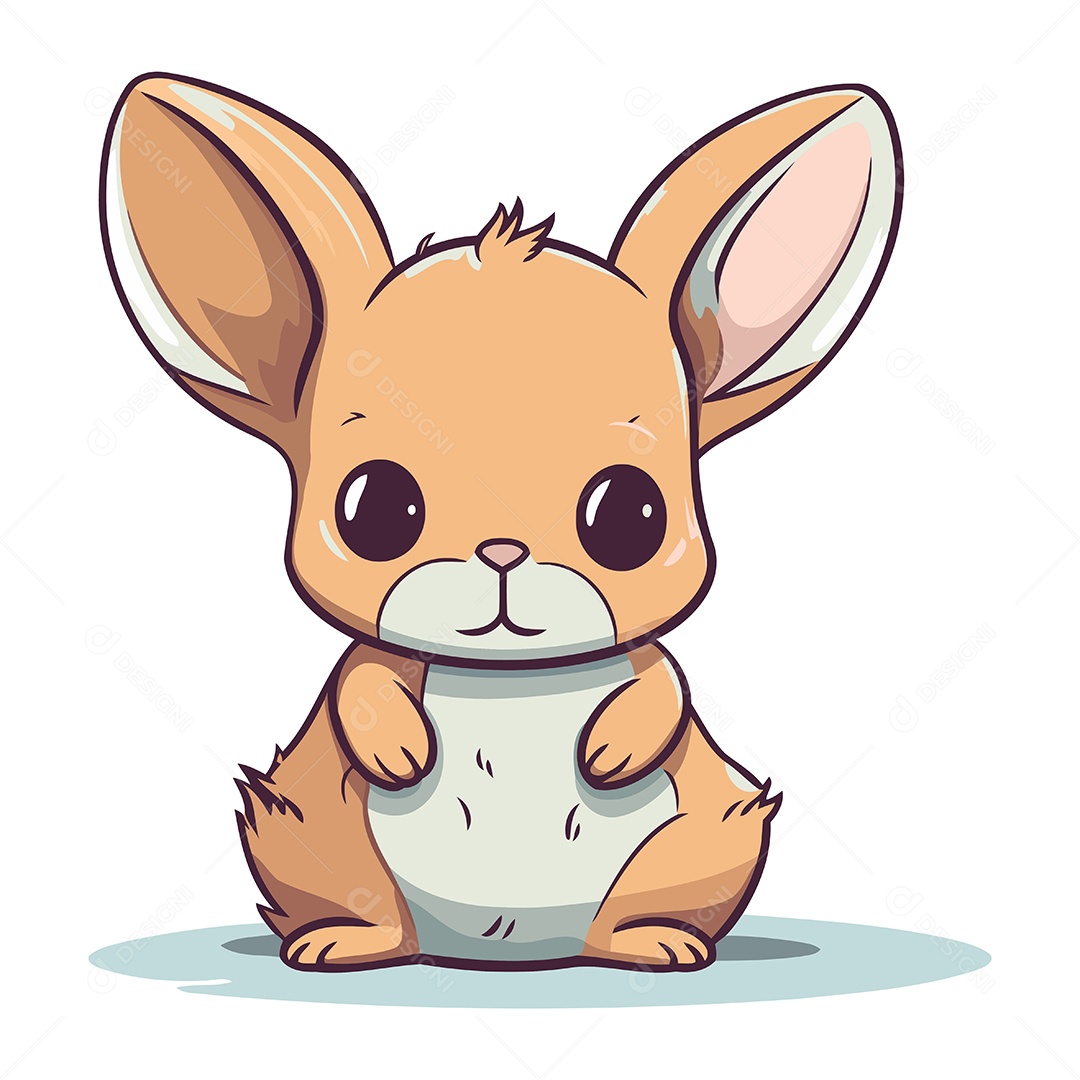 Lebre de Desenho Animado Ilustração Vetor EPS