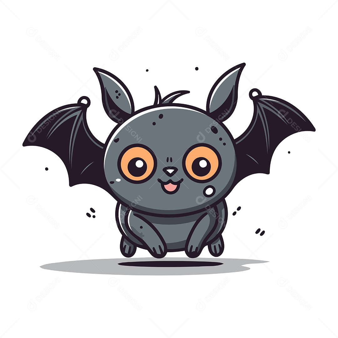 Morcego de Desenho Animado Ilustração Vetor EPS