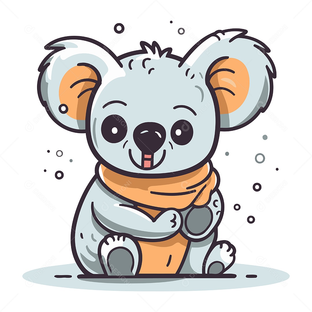 Coala de Desenho Animado Ilustração Vetor EPS