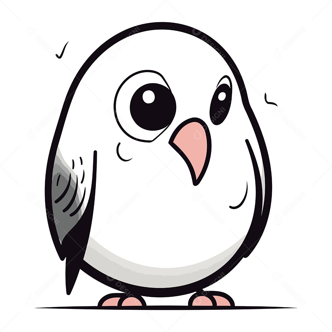 Pombo de Desenho Animado Ilustração Vetor EPS
