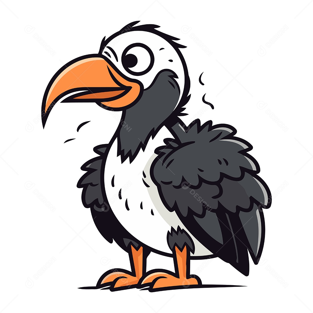 Abutre de Desenho Animado Ilustração Vetor EPS