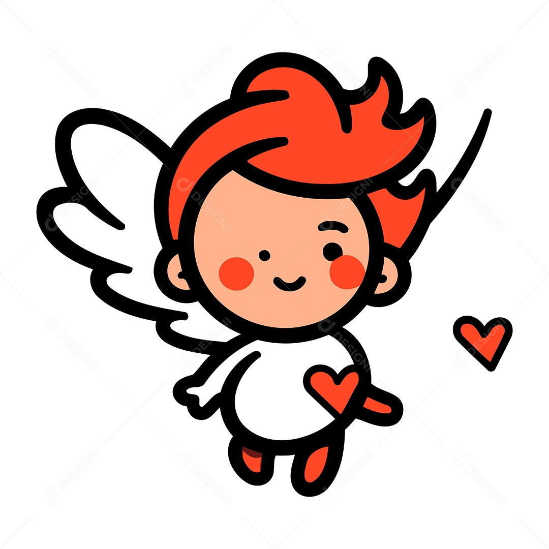 Cupido de Desenho Animado Ilustração Vetor EPS