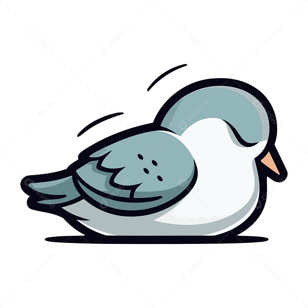 Gaivota de Desenho Animado Ilustração Vetor EPS