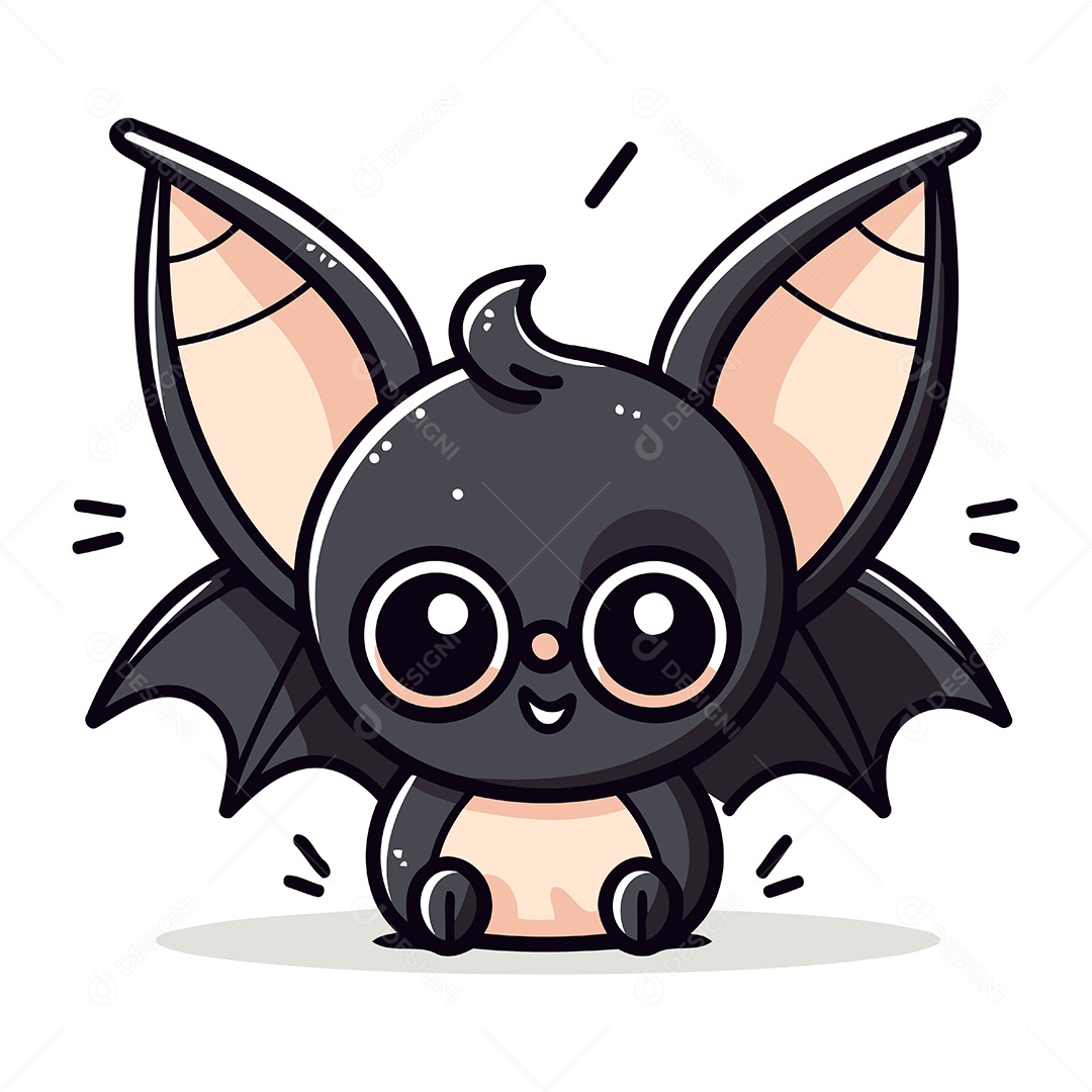 Morcego de Desenho Animado Ilustração Vetor EPS