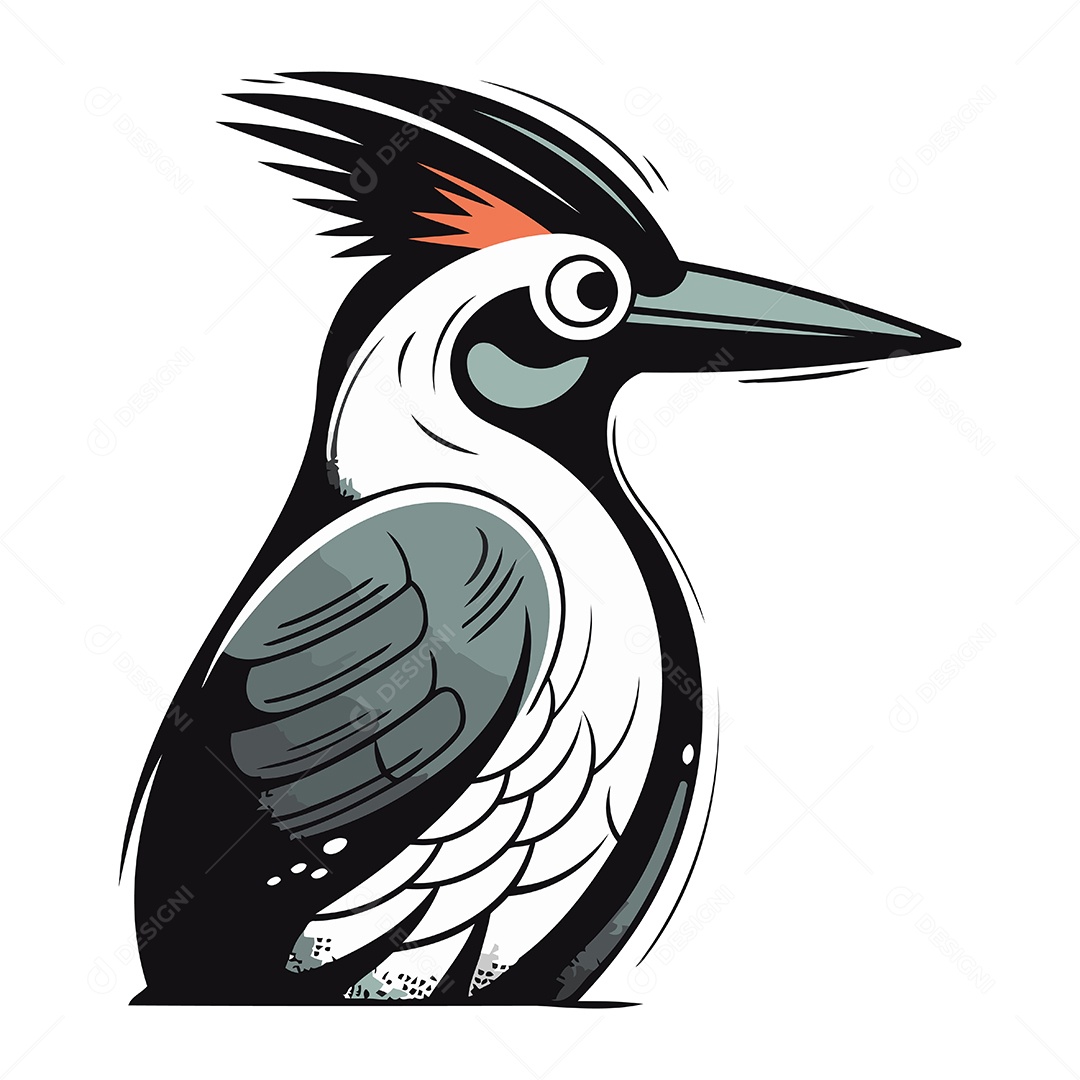 Pica Pau de Desenho Animado Ilustração Vetor EPS