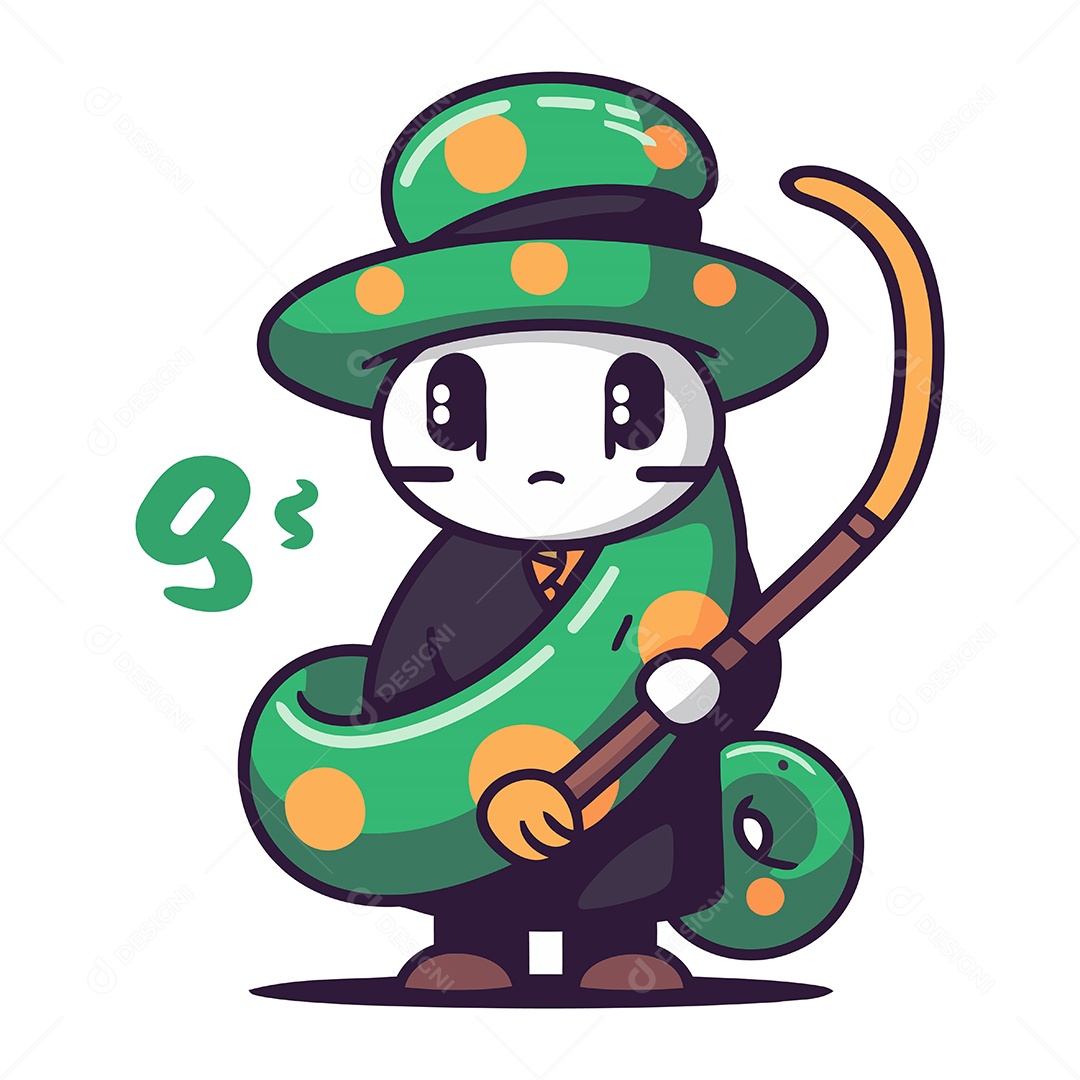 Personagem de Duende Desenho Animado Ilustração Vetor EPS