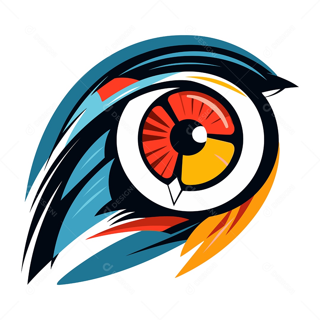 Ícone de Olho Desenho Animado Ilustração Vetor EPS