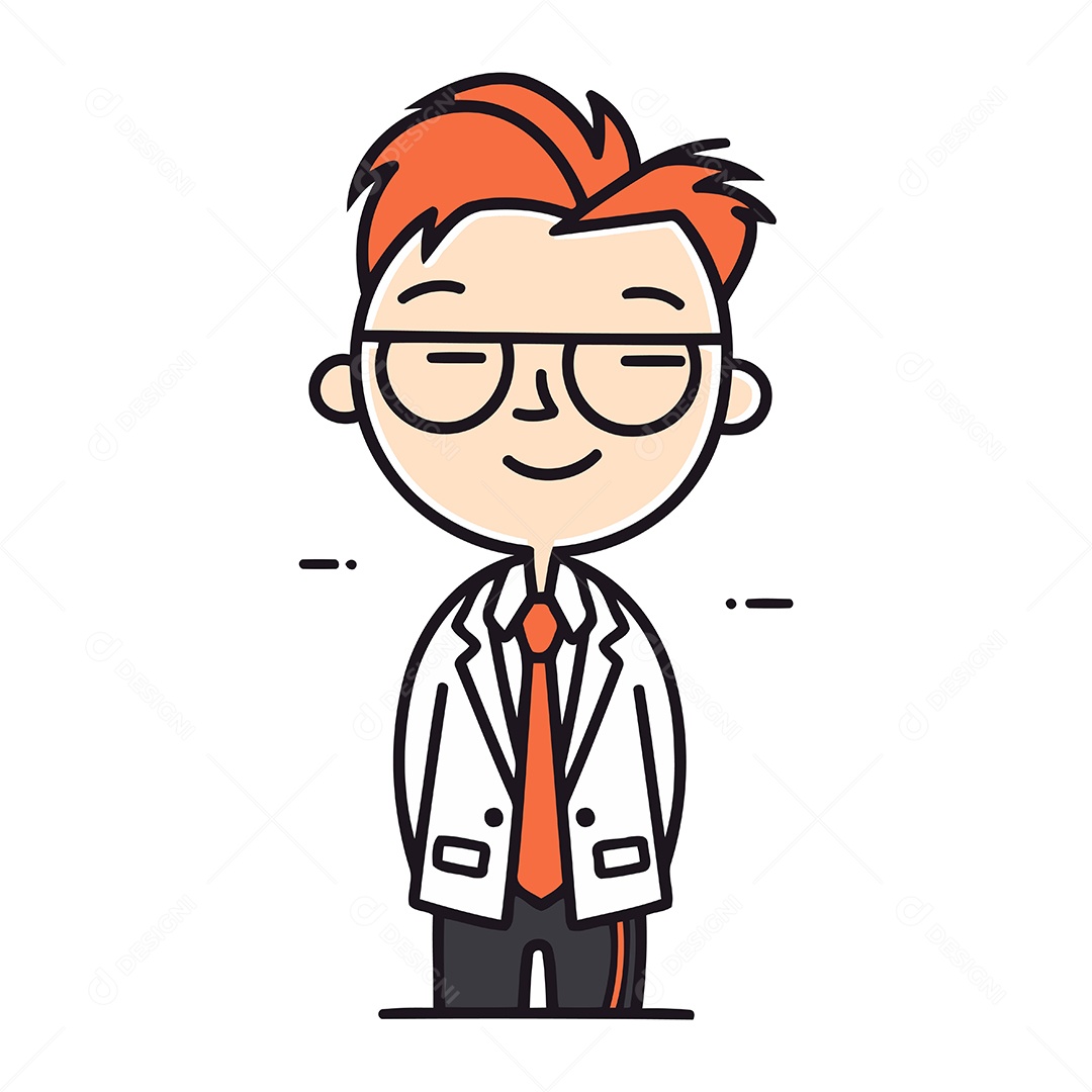 Homem de Desenho Animado Ilustração Vetor EPS