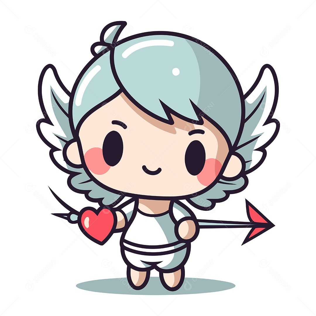Cupido de Desenho Animado Ilustração Vetor EPS
