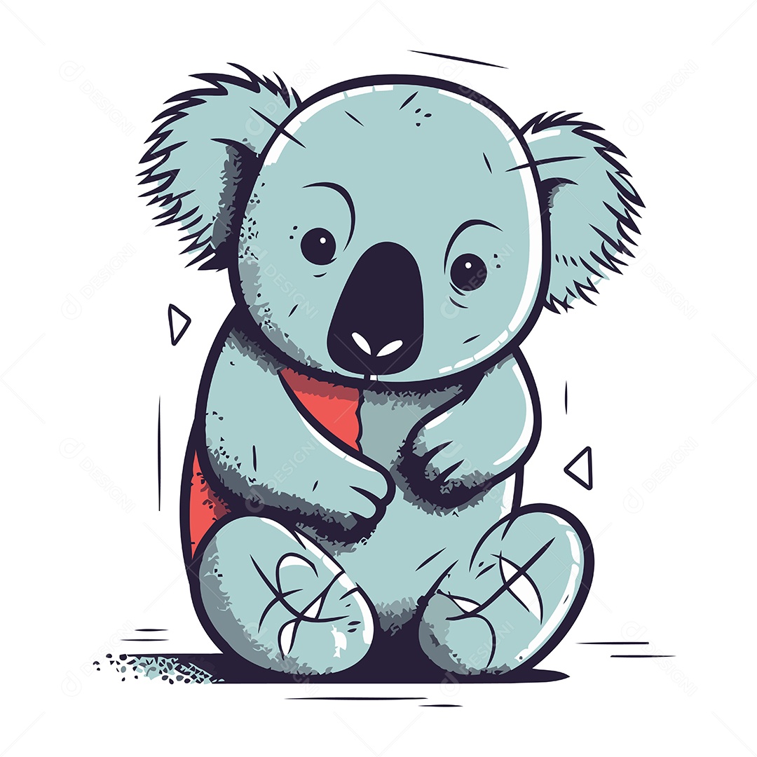 Coala de Desenho Animado Ilustração Vetor EPS