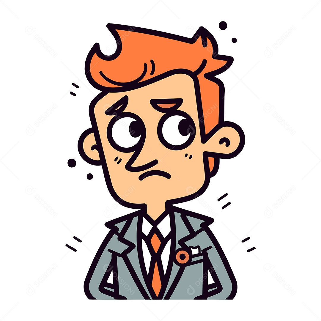 Homem de Desenho Animado Ilustração Vetor EPS