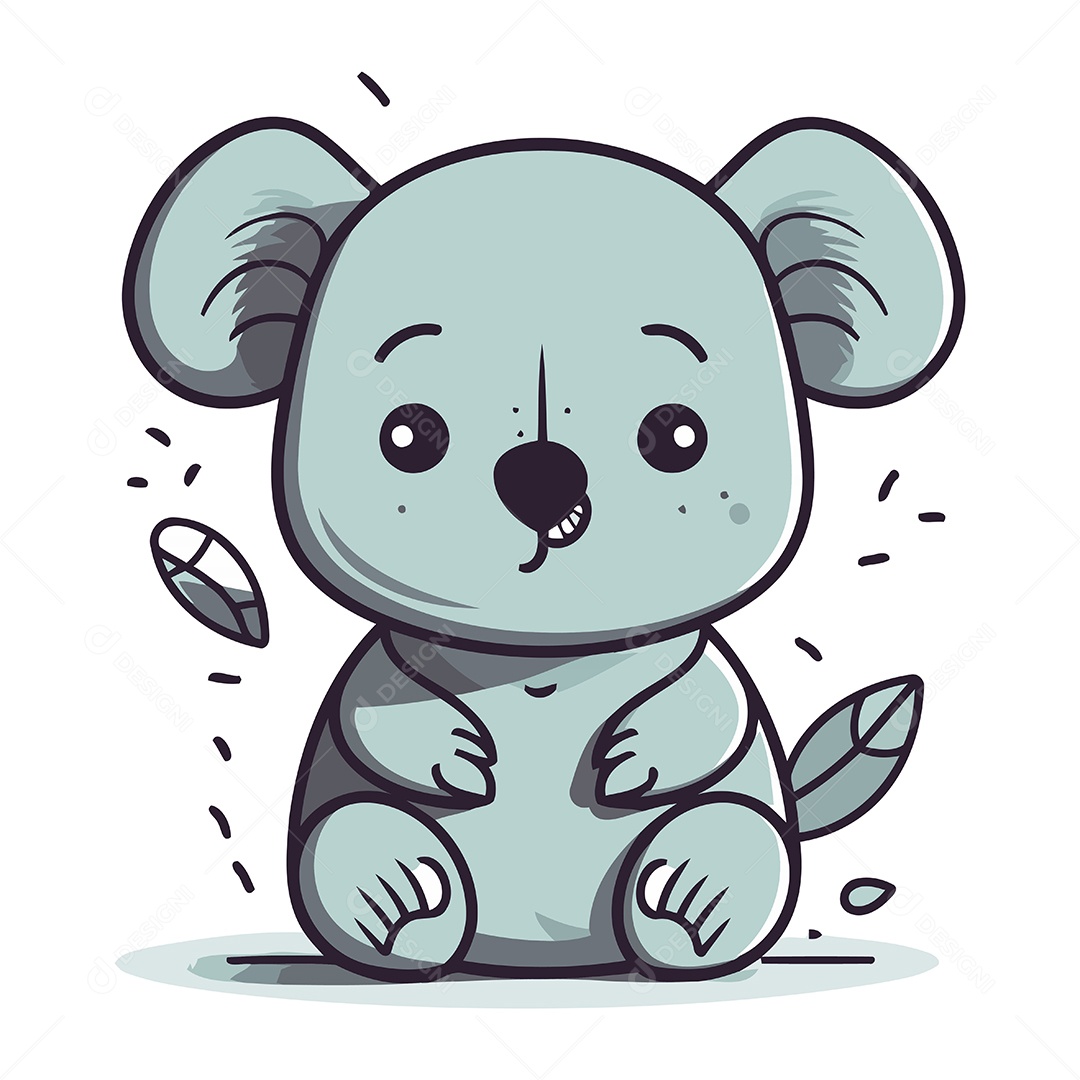 Coala de Desenho Animado Ilustração Vetor EPS