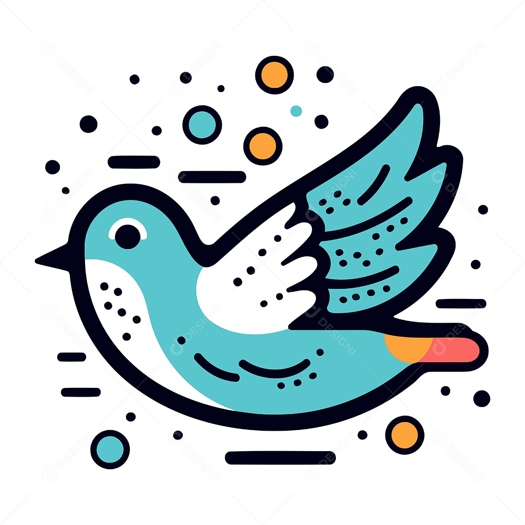 Pombo de Desenho Animado Ilustração Vetor EPS