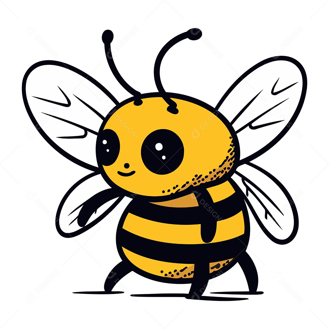 Abelha de Desenho Animado Ilustração Vetor EPS
