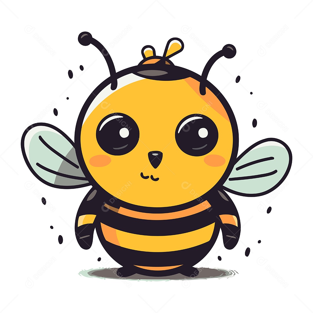 Abelha de Desenho Animado Ilustração Vetor EPS
