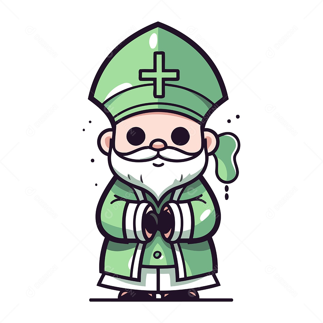 Duende de Desenho Animado Ilustração Vetor EPS