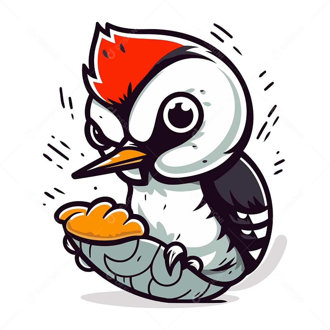 Pica Pau de Desenho Animado Ilustração Vetor EPS