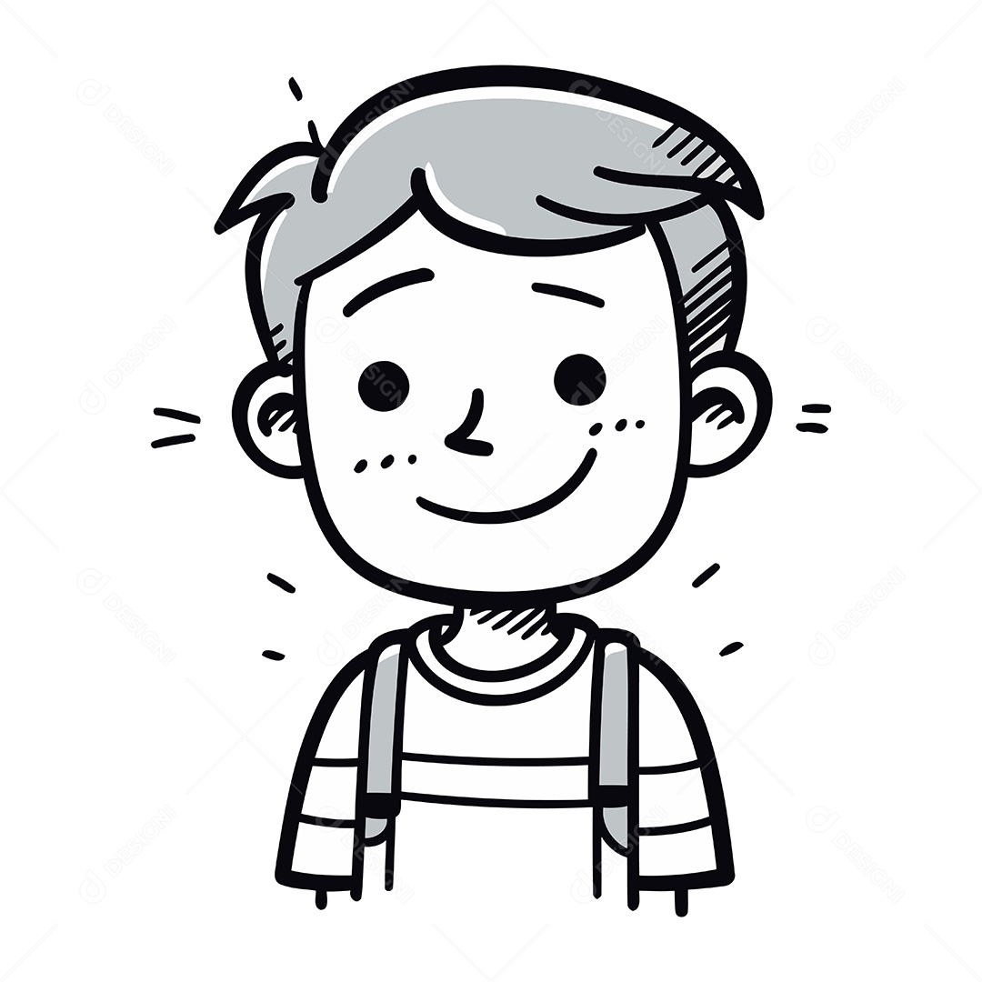 Homem de Desenho Animado Ilustração Vetor EPS