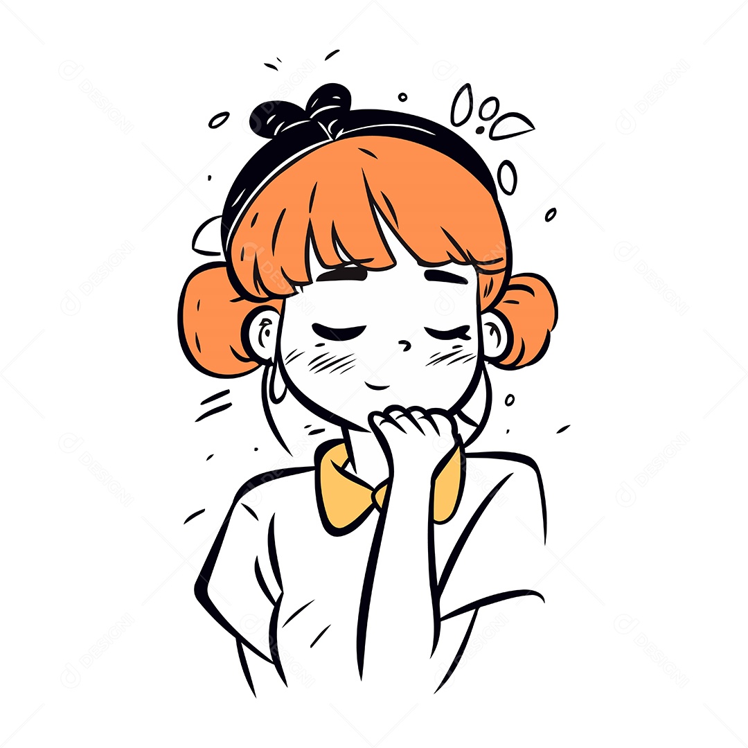 Garoto Fofa de Desenho Animado Ilustração Vetor EPS