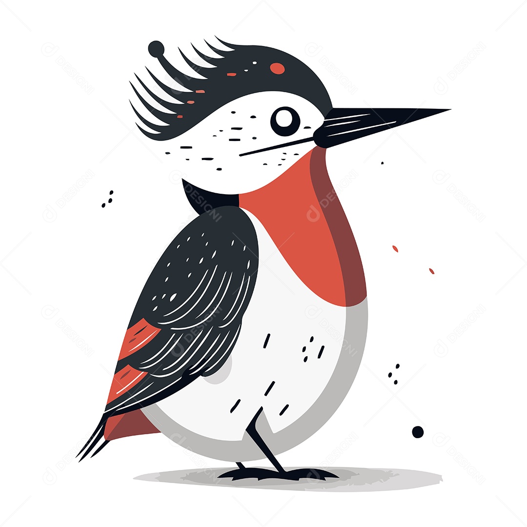 Pica Pau de Desenho Animado Ilustração Vetor EPS
