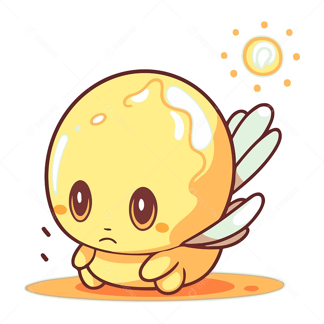 Monstrinho Fofo de Desenho Animado Ilustração Vetor EPS