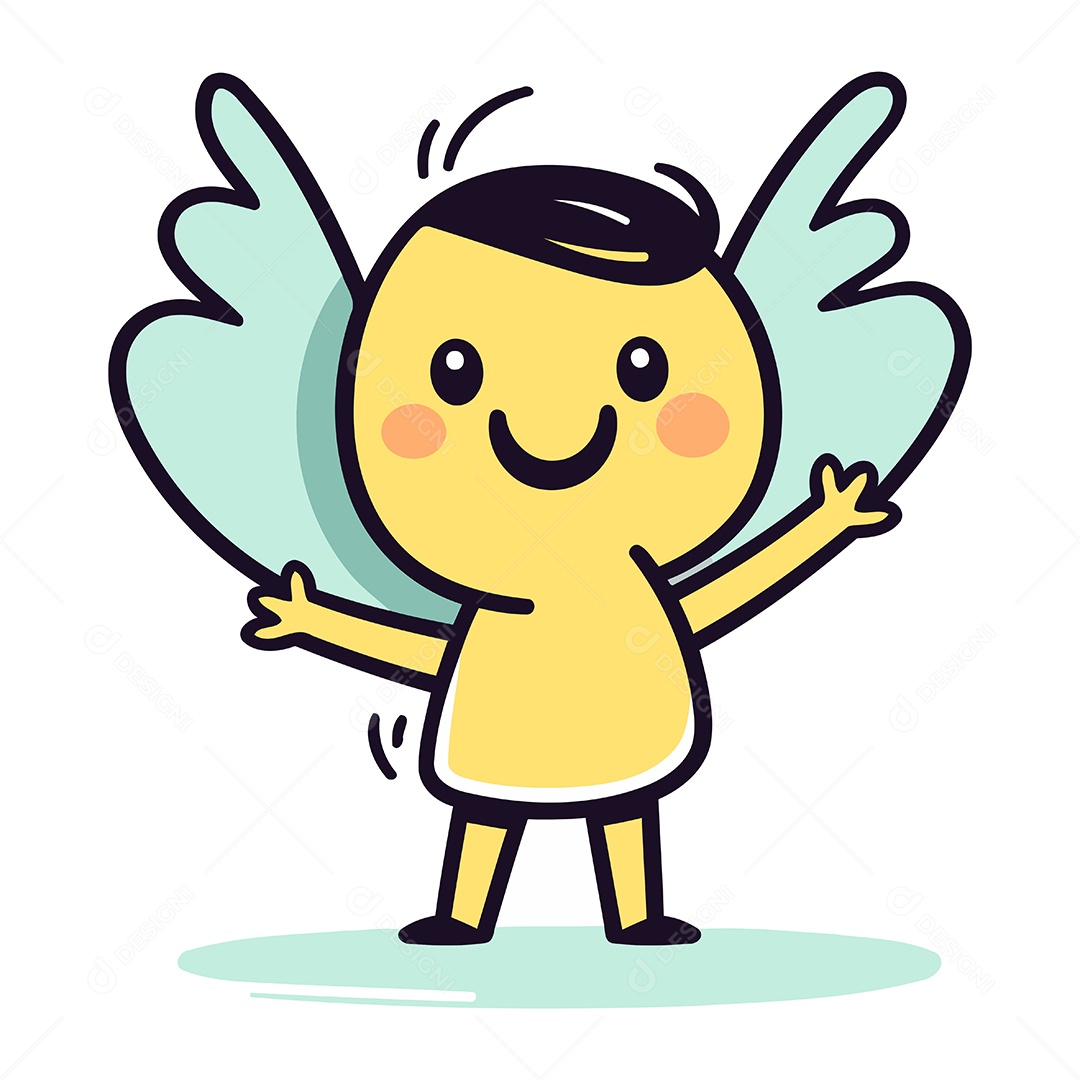 Fada de Desenho Animado Ilustração Vetor EPS