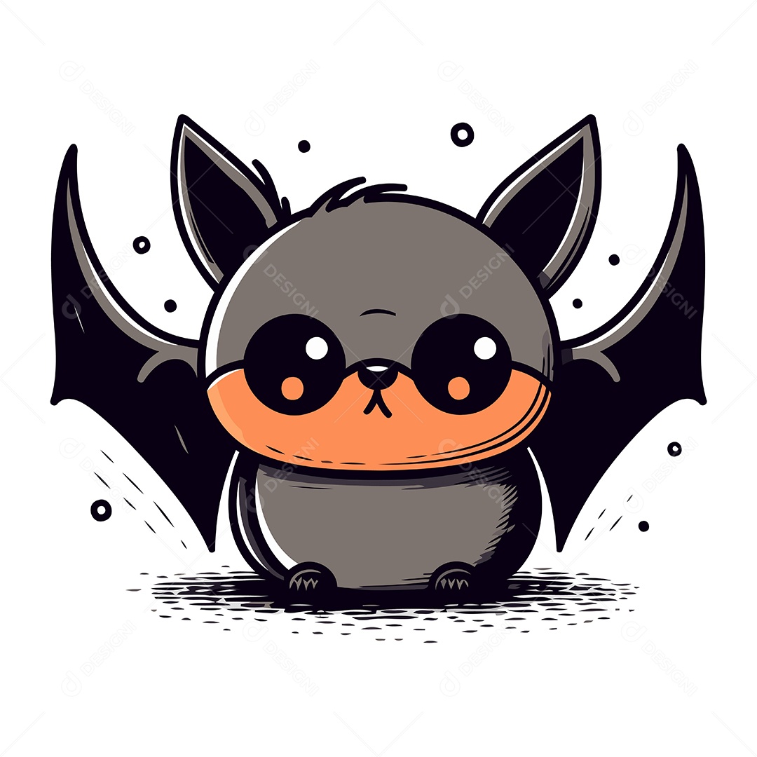 Morcego de Desenho Animado Ilustração Vetor EPS