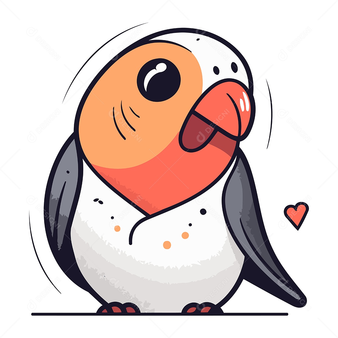 Pinguim de Desenho Animado Ilustração Vetor EPS