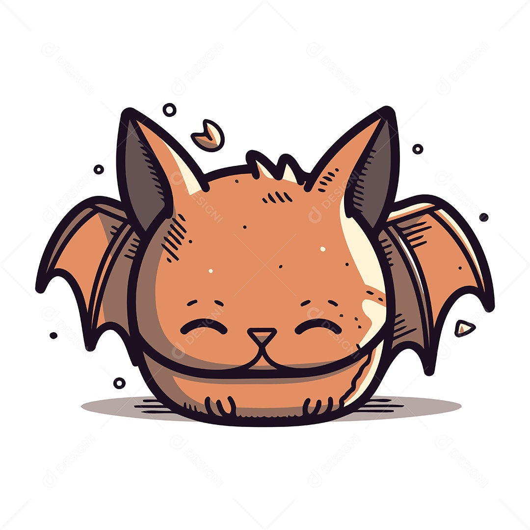 Morcego de Desenho Animado Ilustração Vetor EPS