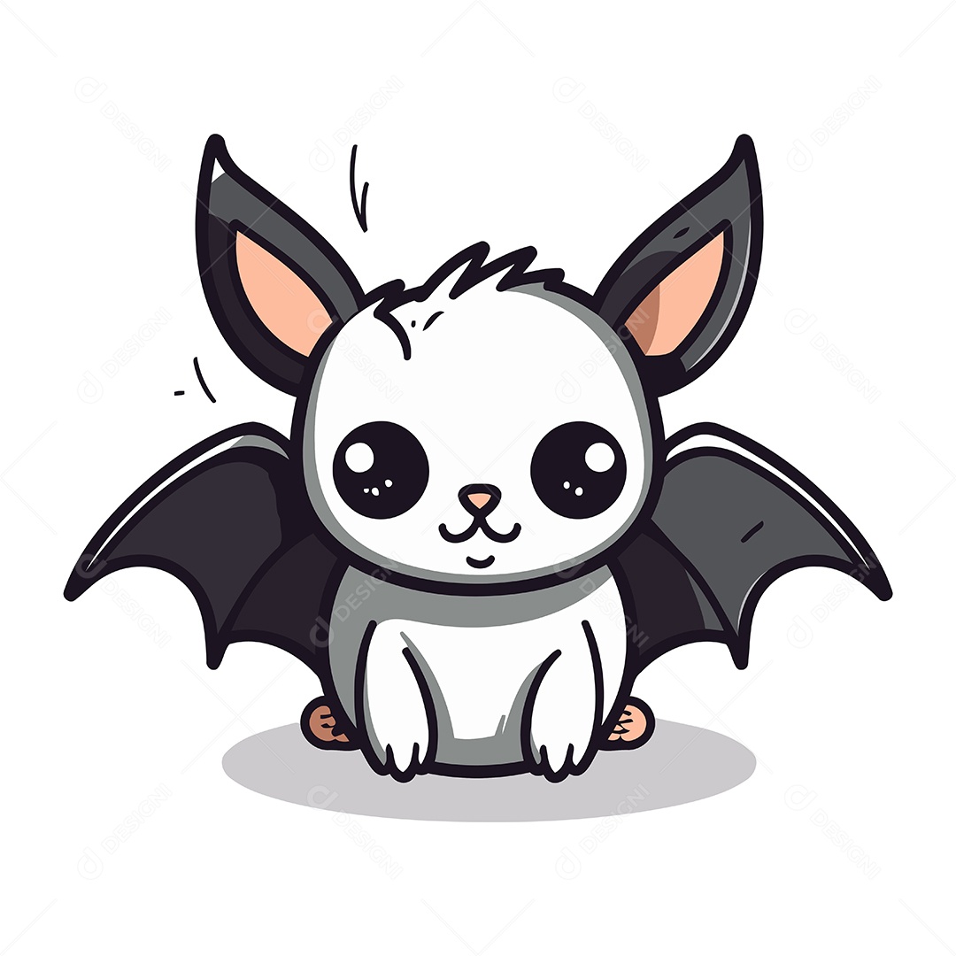 Morcego de Desenho Animado Ilustração Vetor EPS