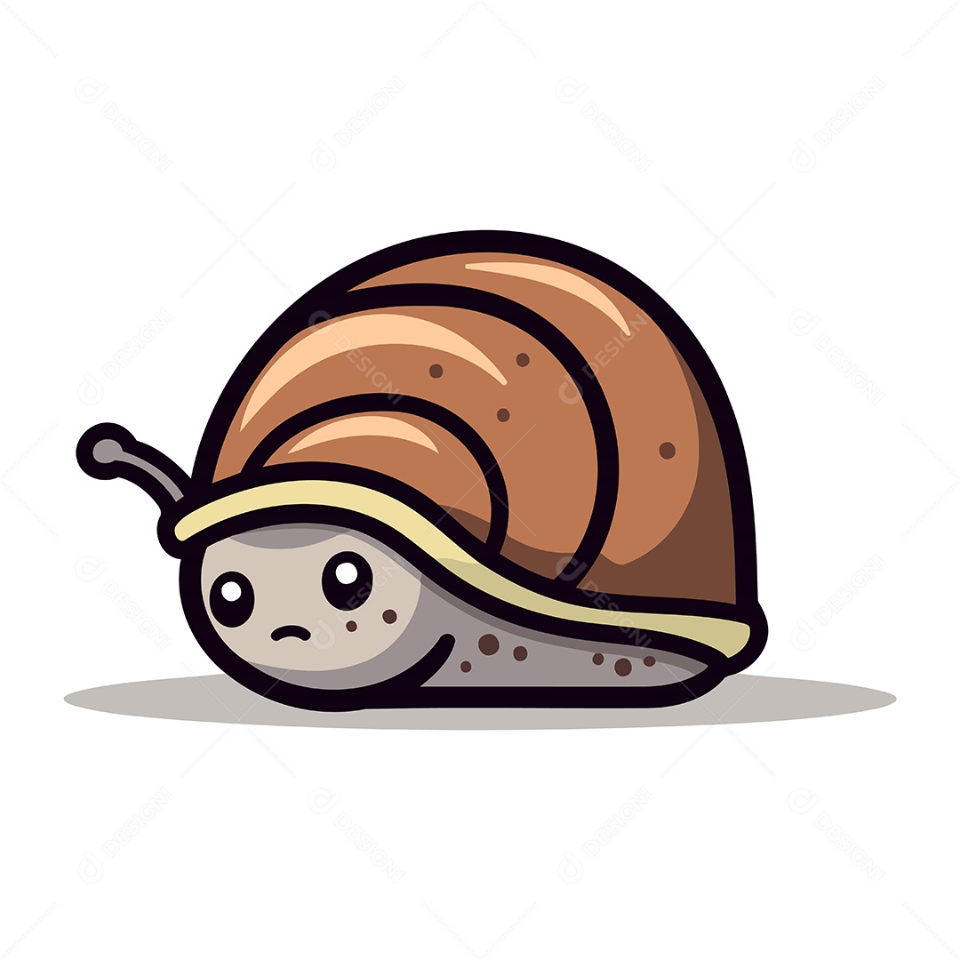 Caracol Bonito de Desenho Animado Ilustração Vetor EPS