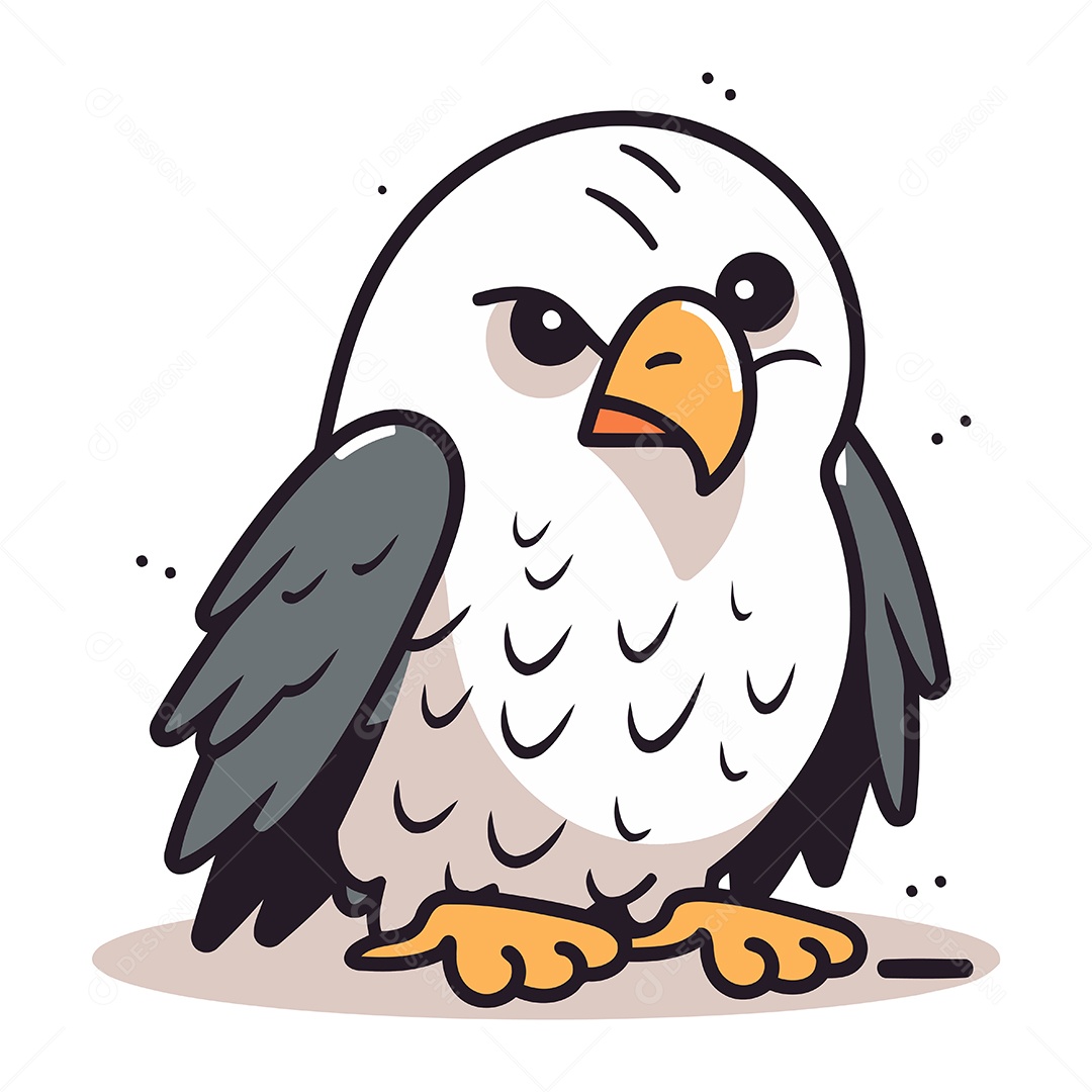 Águia de Desenho Animado Ilustração Vetor EPS