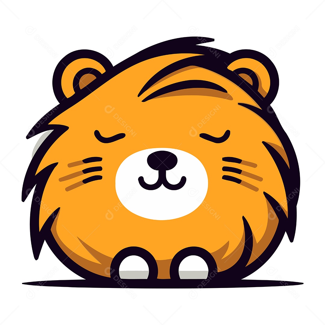 Hamster Fofo de Desenho Animado Ilustração Vetor EPS