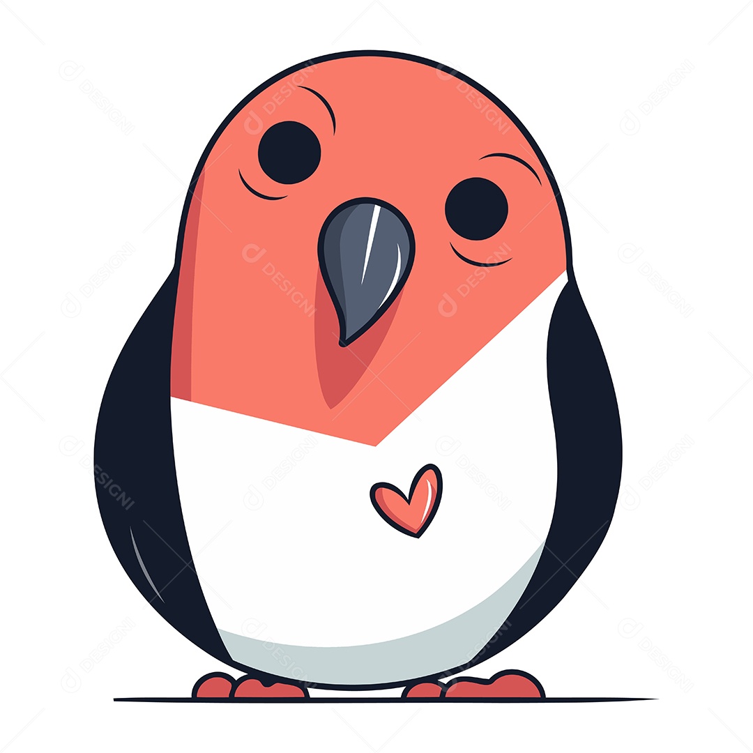 Pinguim de Desenho Animado Ilustração Vetor EPS