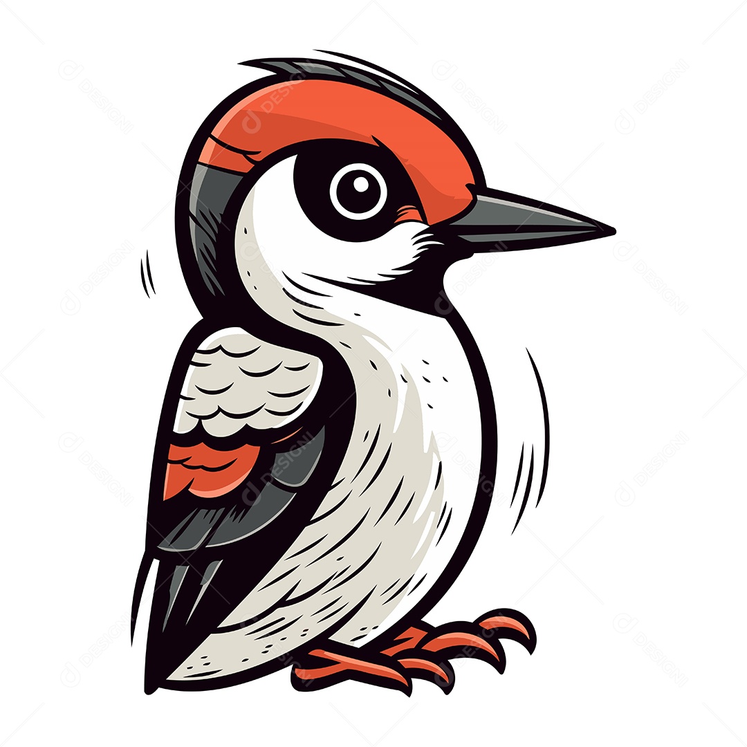 Pica Pau de Desenho Animado Ilustração Vetor EPS