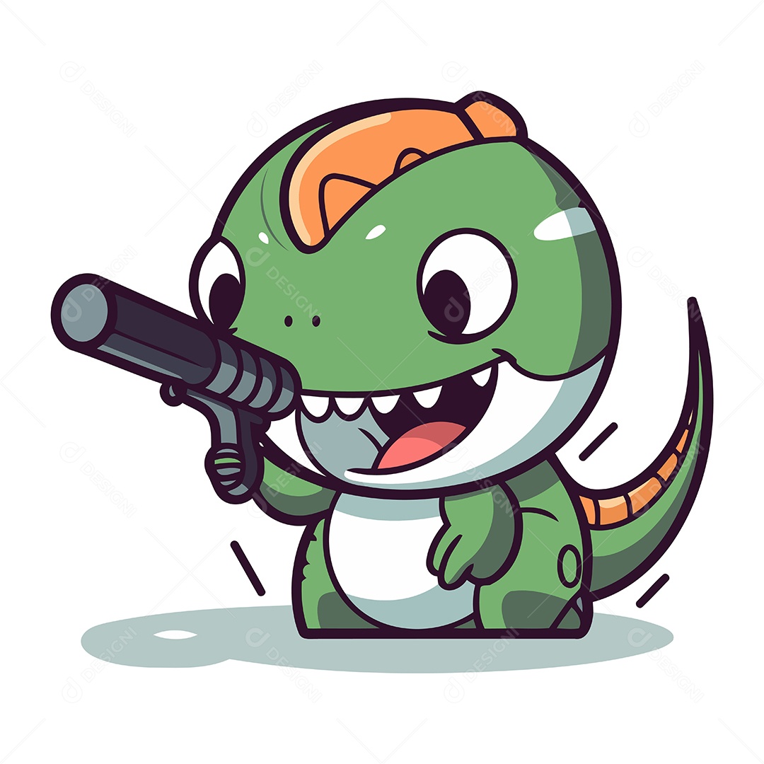 Crocodilo de Desenho Animado Ilustração Vetor EPS