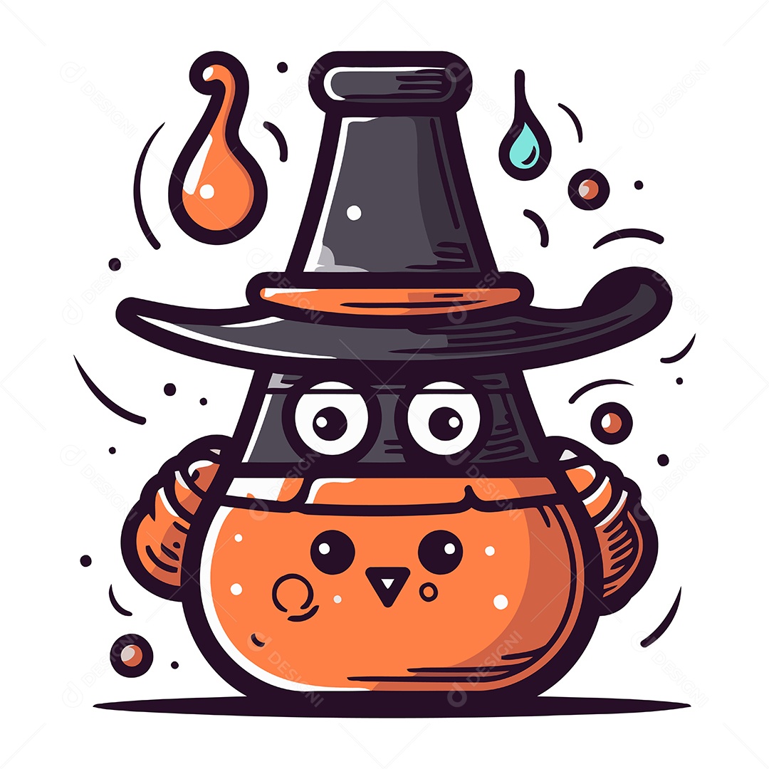 Poção de Bruxa Desenho Animado Ilustração Vetor EPS
