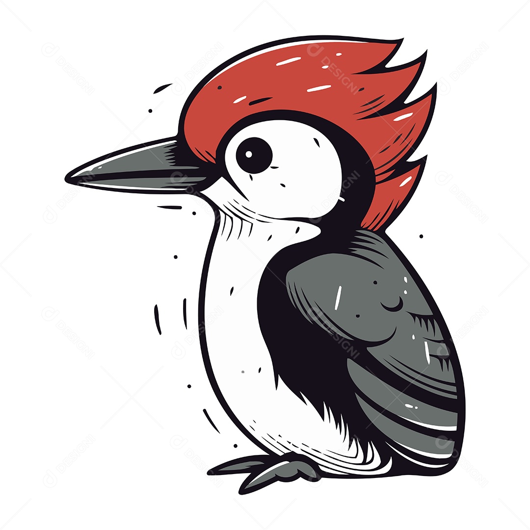 Pica Pau de Desenho Animado Ilustração Vetor EPS