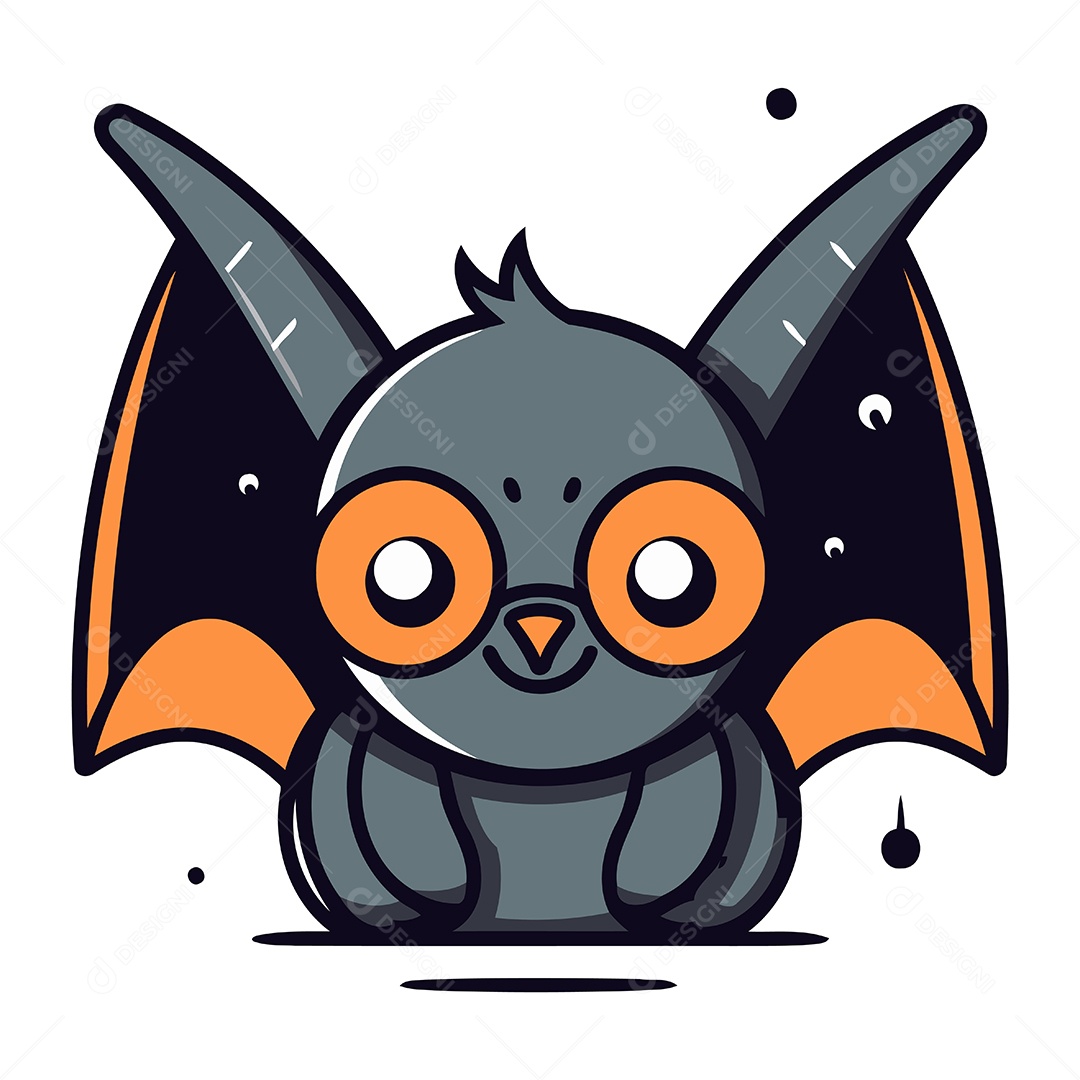 Morcego de Desenho Animado Ilustração Vetor EPS