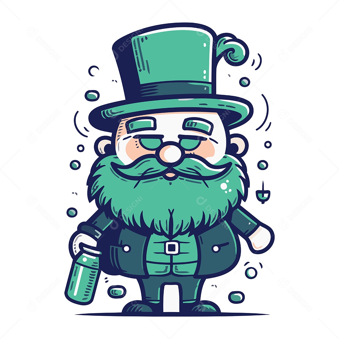 Duende de Desenho Animado Ilustração Vetor EPS