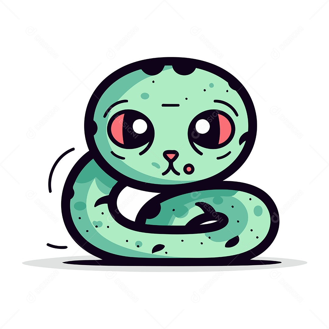 Cobra de Desenho Animado Ilustração Vetor EPS
